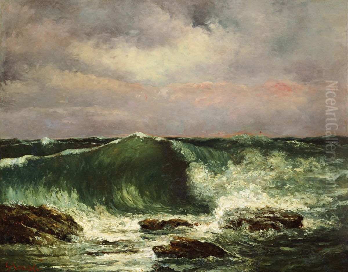 The Wave Oil Painting by Gustave Courbet