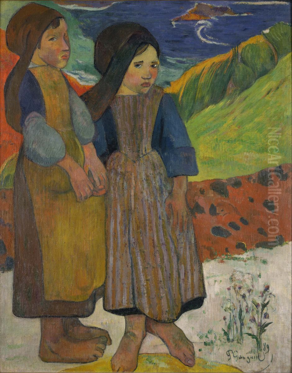 Bretonnes pres de la mer Oil Painting by Paul Gauguin Bretonnes pres de la mer Oil Painting by Paul Gauguin