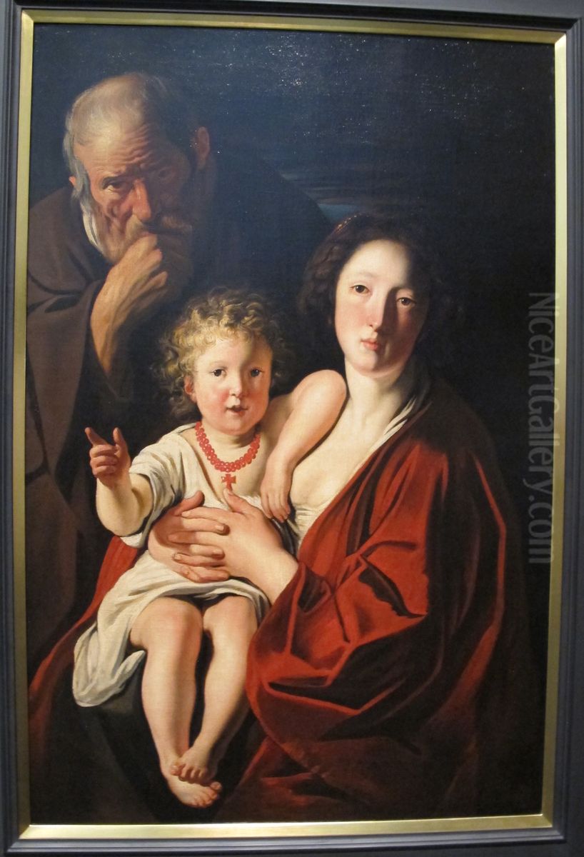 The Holy Family Oil Painting by Jacob Jordaens The Holy Family Oil Painting by Jacob Jordaens