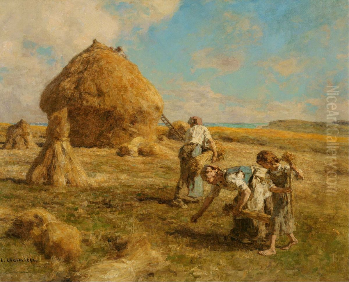 Gleaning Women Oil Painting by Leon Augustin Lhermitte