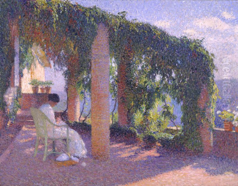 Terrace Oil Painting by Henri-Jean Guillaume Martin