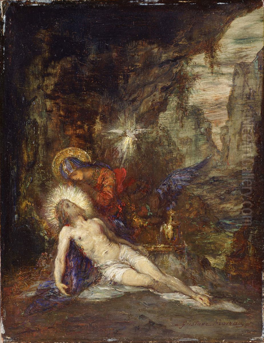 Pieta Oil Painting by Gustave Moreau
