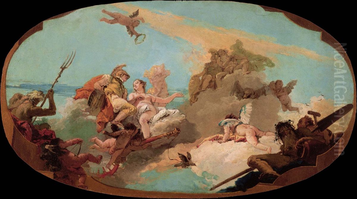 apoteosi dell'ammiragio vettor pisani Oil Painting by Giovanni Battista Tiepolo