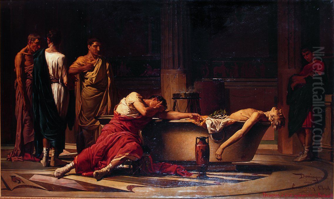 La mort de Seneca Oil Painting by Josep Casanovas Clerch