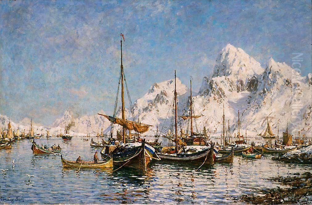 Fra Vaterfjord Oil Painting by Gunnar Berg