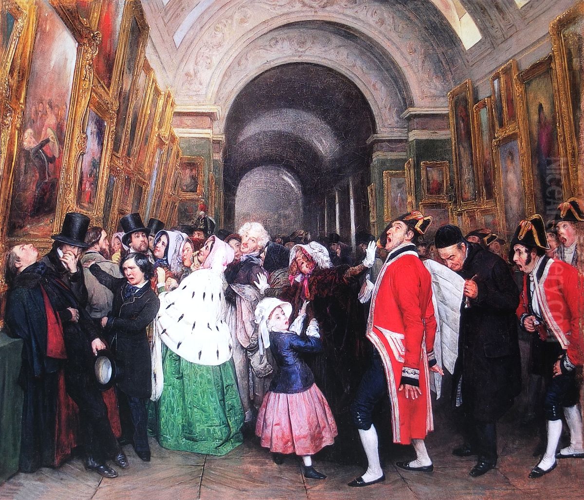 Four o'clook, at the Salon Oil Painting by Francois-Auguste Biard