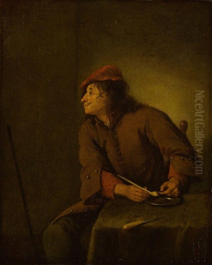 The Smoker Oil Painting by Jan Steen