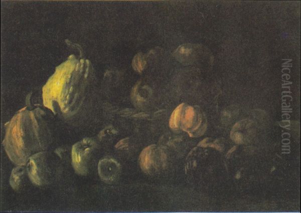 Stillleben mit Kupferkessel, Krug und Kartoffeln Oil Painting by Vincent Van Gogh