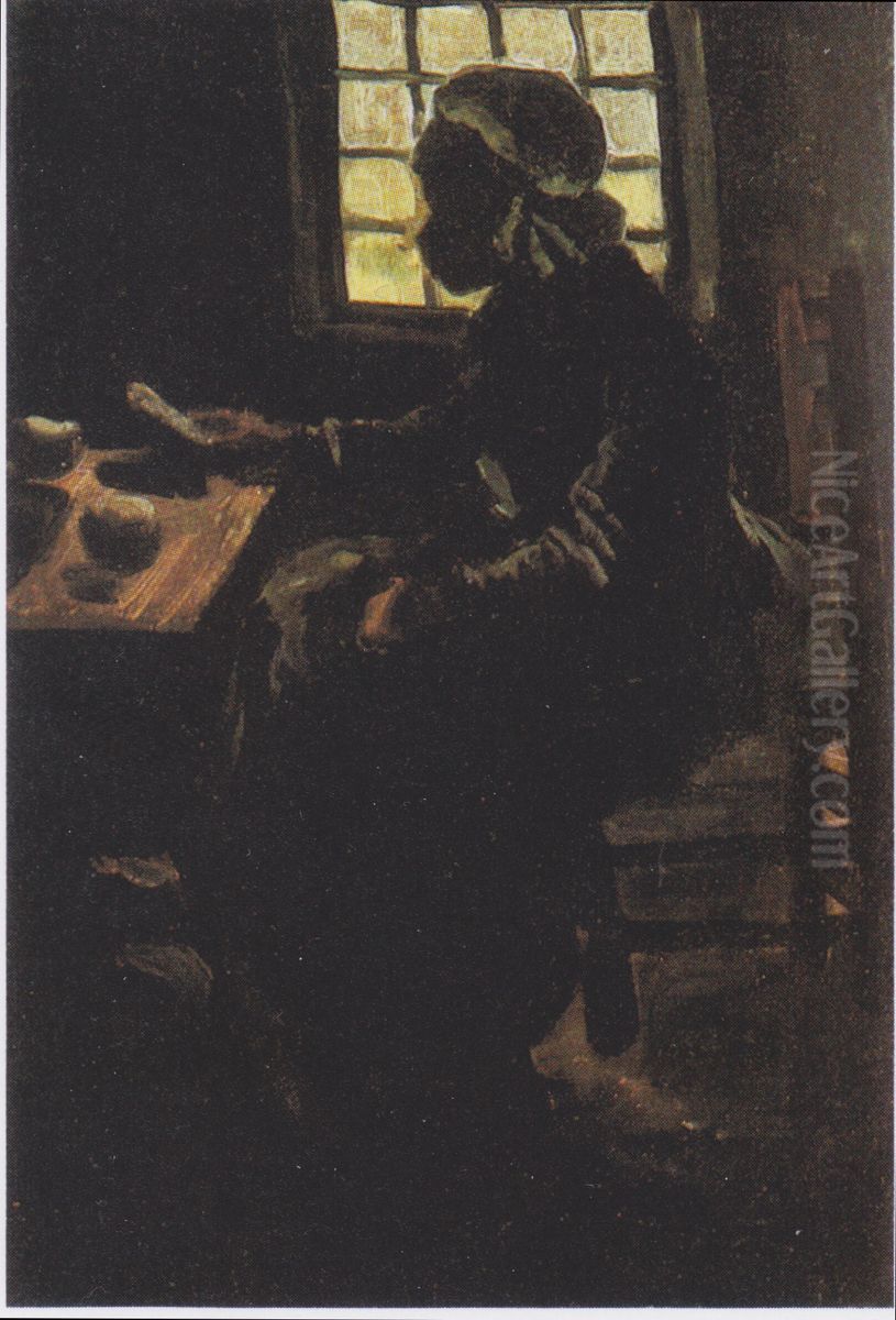 Peasant woman eating Oil Painting by Vincent Van Gogh