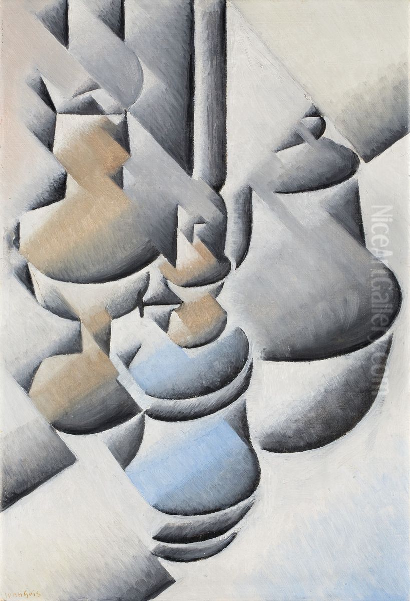 Nature morte a la lampe Oil Painting by Juan Gris
