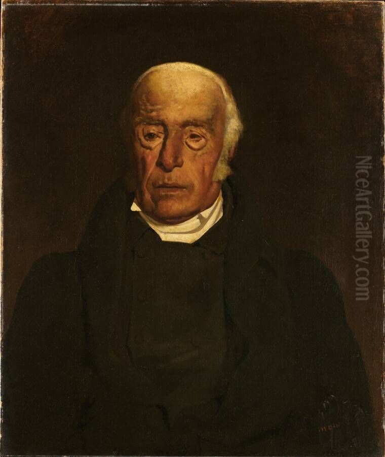 Portrait of Joseph Antoine Monticelli Oil Painting by Adolphe Joseph Thomas Monticelli