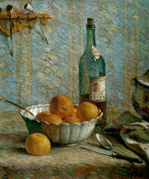 Natura morta amb bol i fruita Oil Painting by Emile Schuffenecker