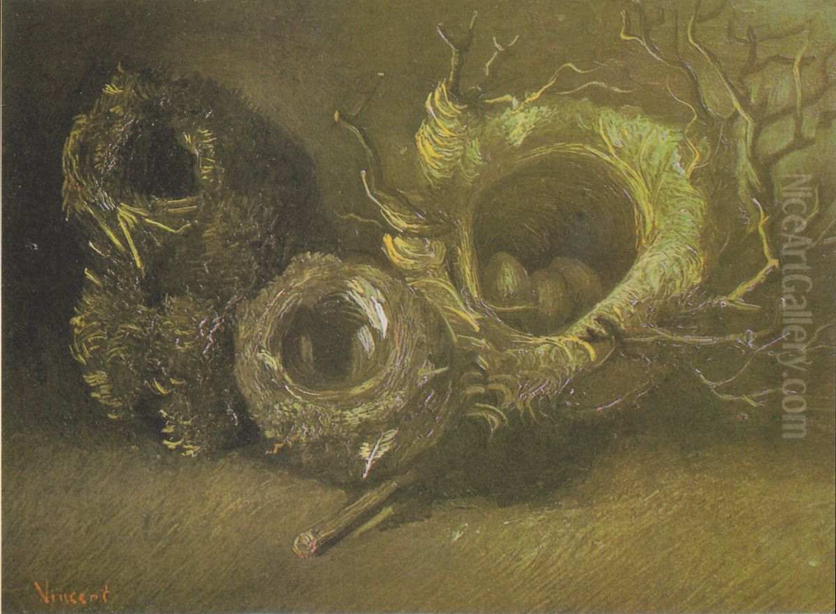 Still Life with three Birds-nest Oil Painting by Vincent Van Gogh
