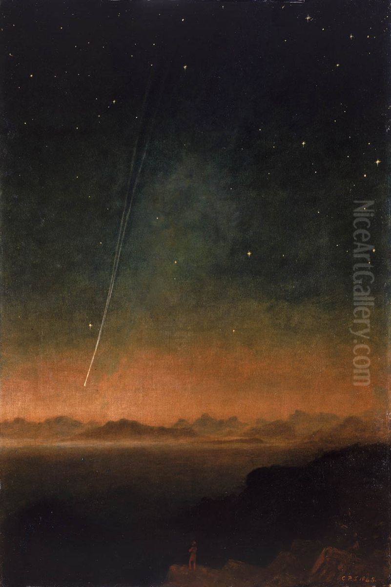 The Great Comet of 1843 Oil Painting by Charles Piazzi Smyth The Great Comet of 1843 Oil Painting by Charles Piazzi Smyth