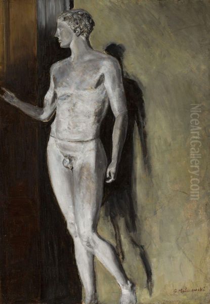 Studium rzezby klasycznej Oil Painting by Jacek Malczewski