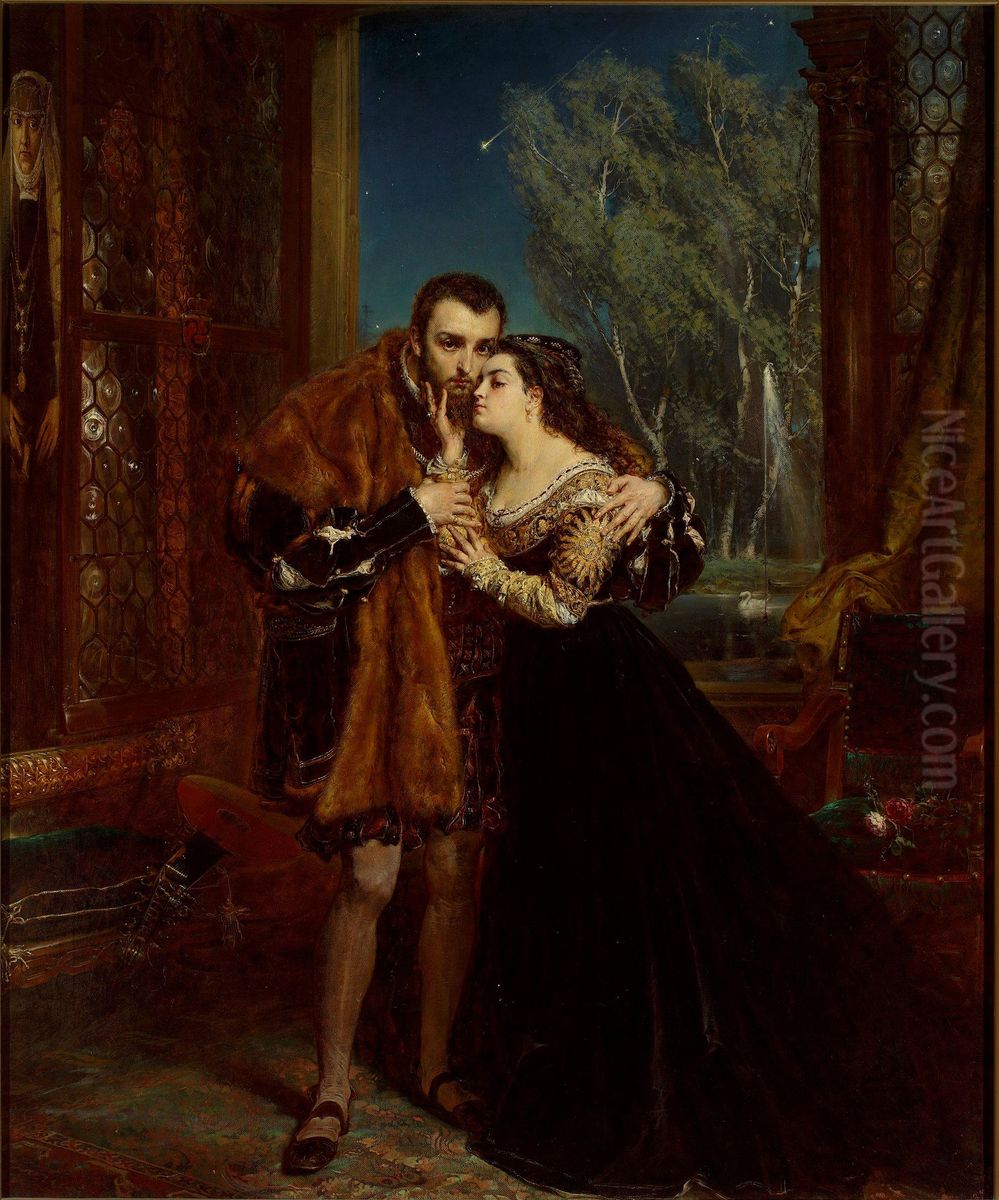 Sigismund Augustus and Barbara at the Radziwill court in Vilnius Oil Painting by Jan Matejko