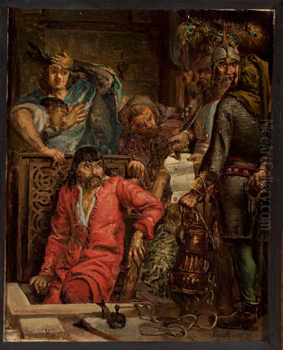 Macko Borkowic Oil Painting by Jan Matejko
