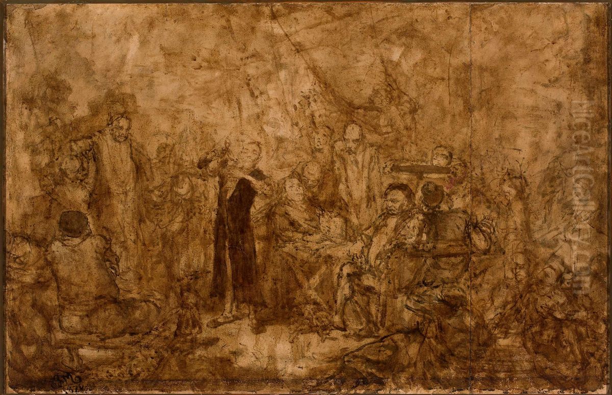 Rzeczpospolita Babinska, szkic Oil Painting by Jan Matejko