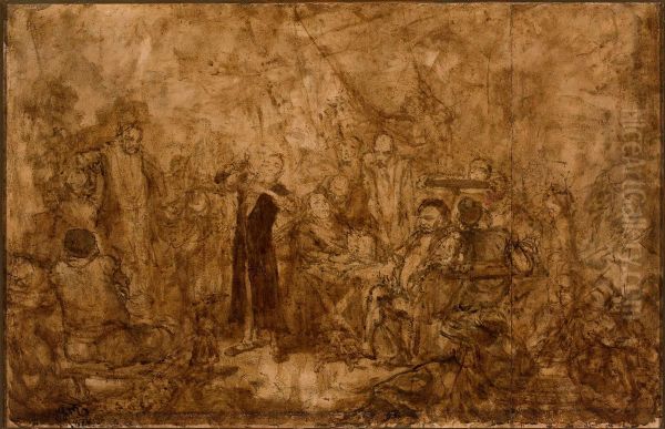 Rzeczpospolita Babinska, szkic Oil Painting by Jan Matejko