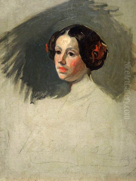 Portret Marii Michalowskiej Oil Painting by Piotr Michalowski