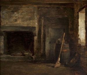 Interior with a barrel.