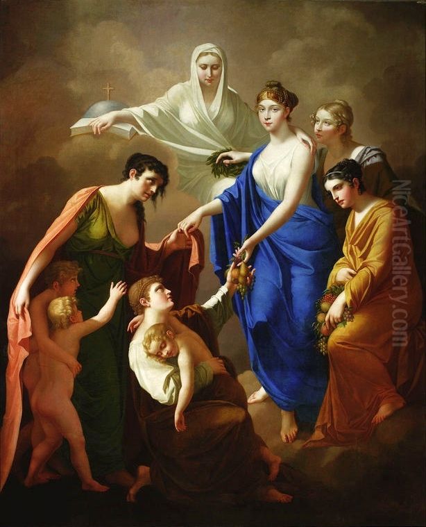 Apotheosis of Empress Elizabeth Alexeievna. Oil Painting by Jozef Oleszkiewicz