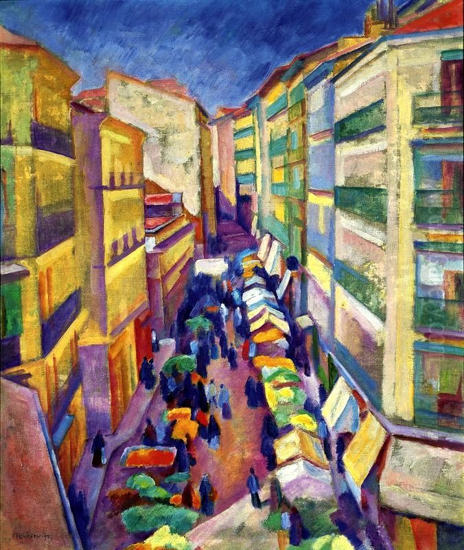 Street in Madrid Oil Painting by Jozef Pankiewicz