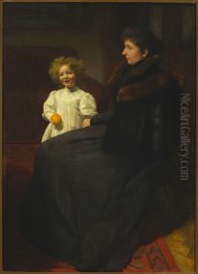 Portrait of Mrs. Oderfeld with her daughter (Lady with a child, Portrait of Mrs. O.) Portrait of Mrs. Oderfeld with her daughter (Lady with a child, Portrait of Mrs. O.)