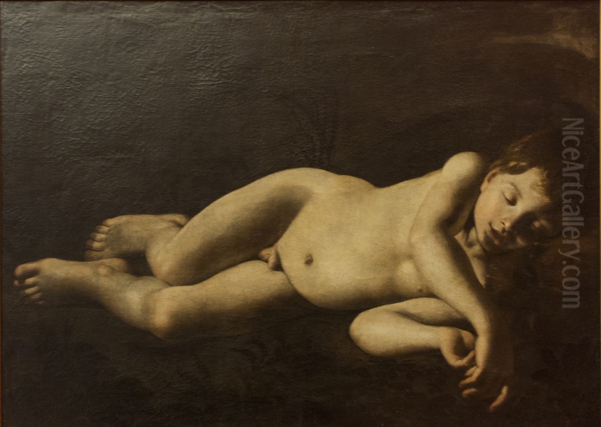 Amore dormiente Oil Painting by Battistello Caracciolo