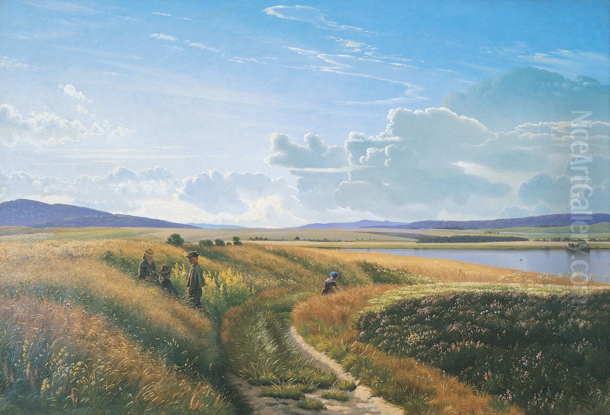 Summer Meadow Oil Painting by Vilhelm Kyhn