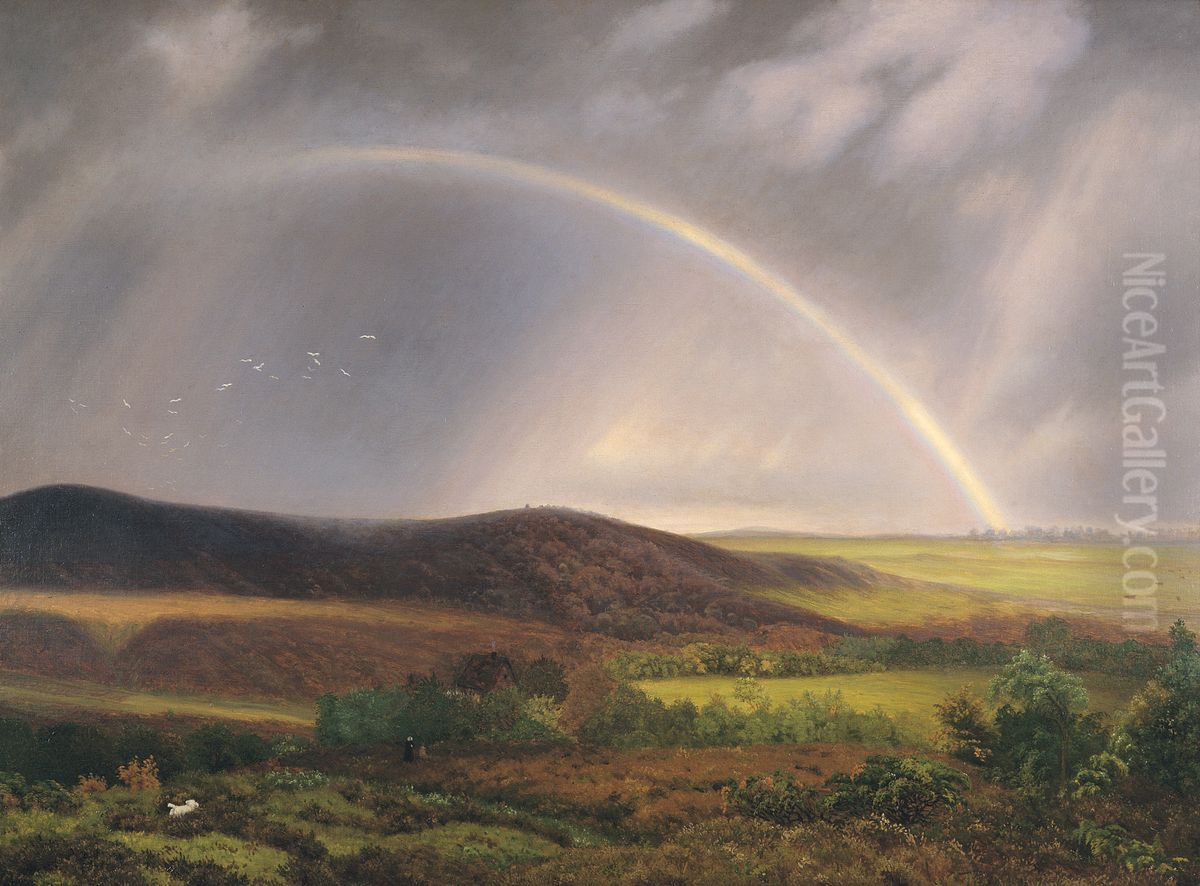 Optraekkende uvejr ved Ry Oil Painting by Vilhelm Kyhn