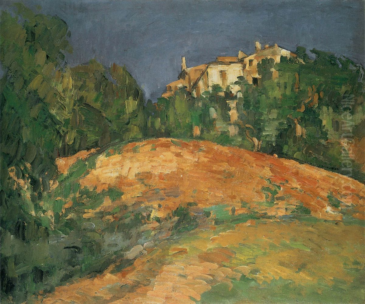 La maison de Bellevue sur la colline Oil Painting by Paul Cezanne