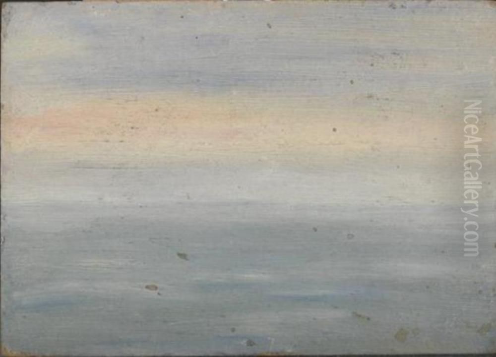 Underpainting for land and sky Oil Painting by Piet Mondrian