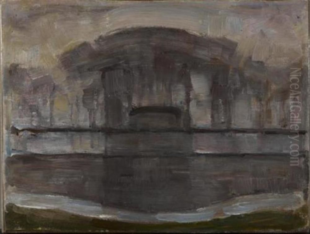 Boerderij Geinrust in de nevel Oil Painting by Piet Mondrian Boerderij Geinrust in de nevel Oil Painting by Piet Mondrian