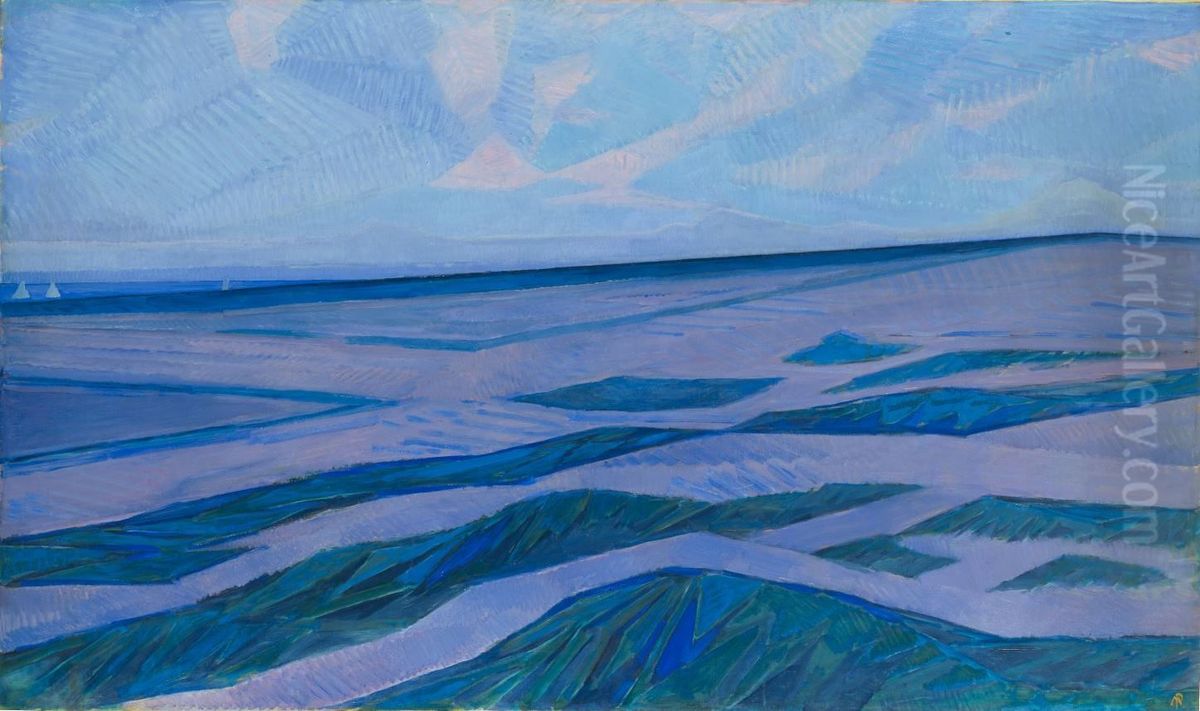Duinlandschap Oil Painting by Piet Mondrian