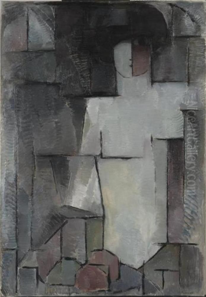 The large nude Oil Painting by Piet Mondrian