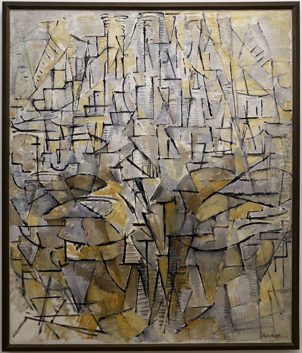 Tableau No. 4 (Schilderij No. 4) / Composition No.VIII / Compositie 3 Oil Painting by Piet Mondrian Tableau No. 4 (Schilderij No. 4) / Composition No.VIII / Compositie 3 Oil Painting by Piet Mondrian