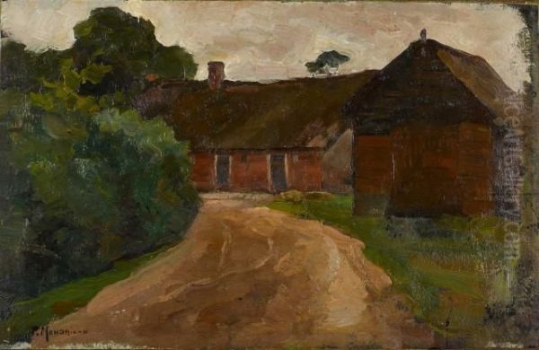 Farm Oil Painting by Piet Mondrian