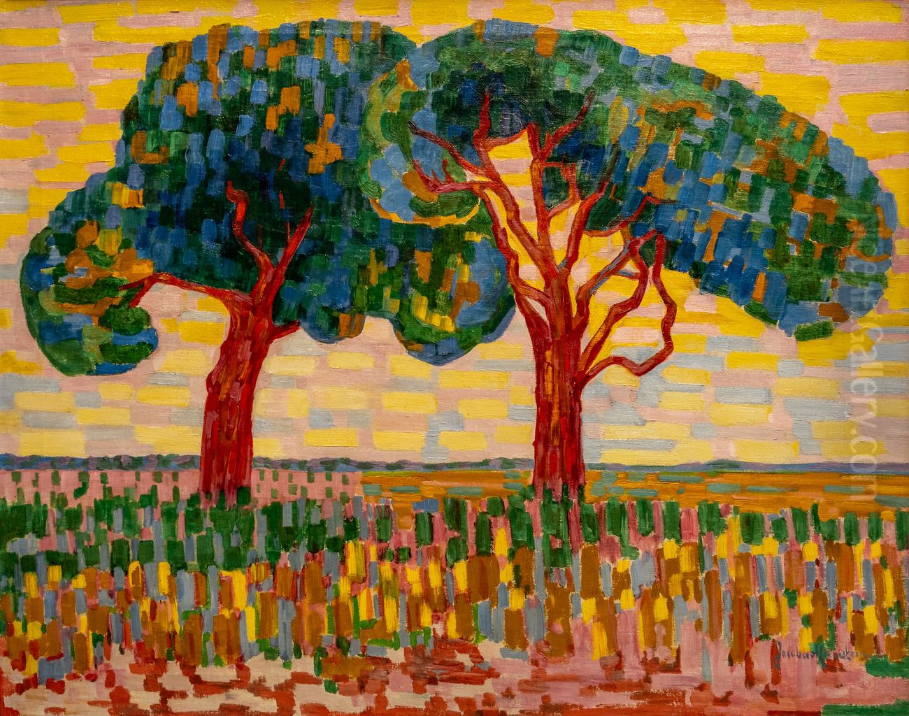 Zwei Baume Oil Painting by Jacoba van Heemskerck