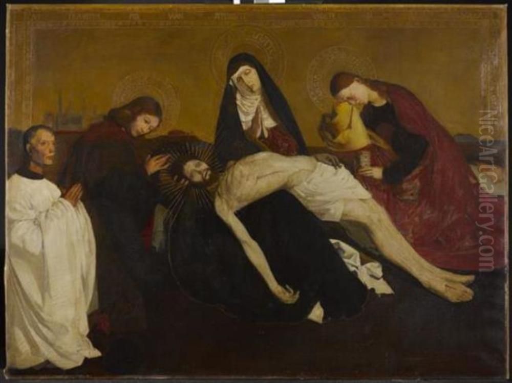 Pieta de Villeneuve-Les-Avignon Oil Painting by Piet Mondrian