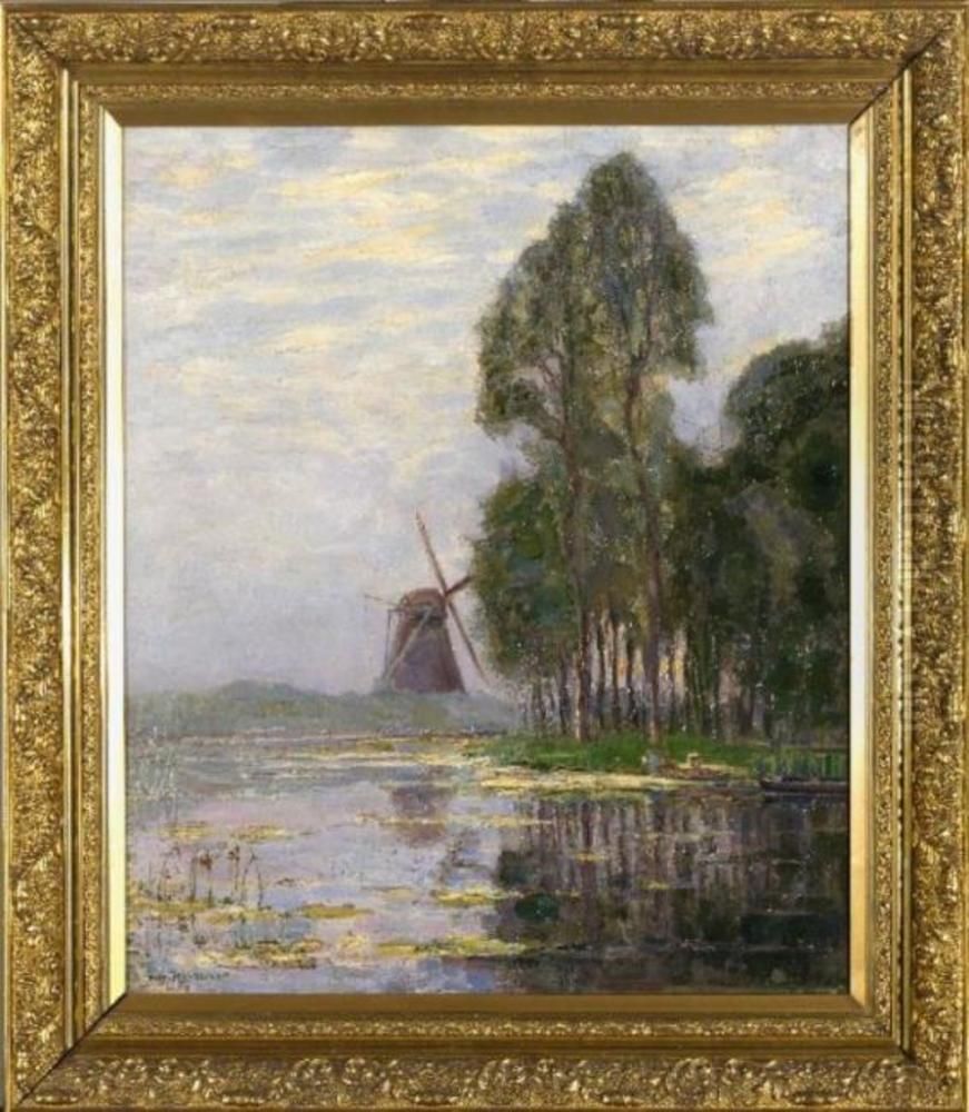 Oostzijdse molen Oil Painting by Piet Mondrian