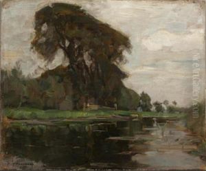 The Landzicht farm with fence and gateposts