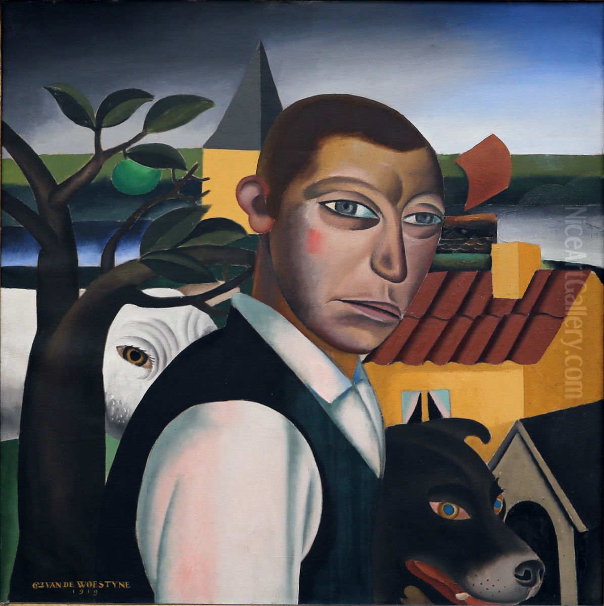 Fuga Oil Painting by Gustave Van De Woestijne