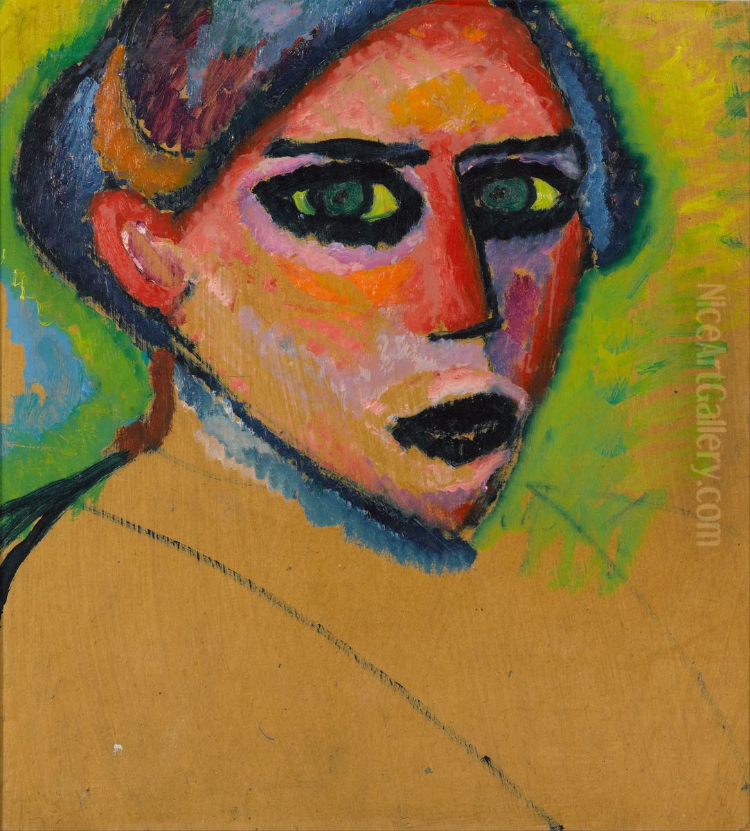 Vrouwenkop Oil Painting by Alexei Jawlensky