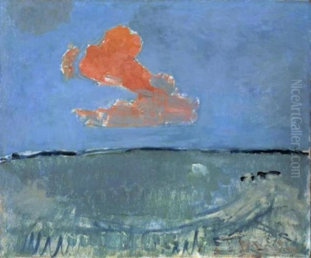 De rode wolk Oil Painting by Piet Mondrian