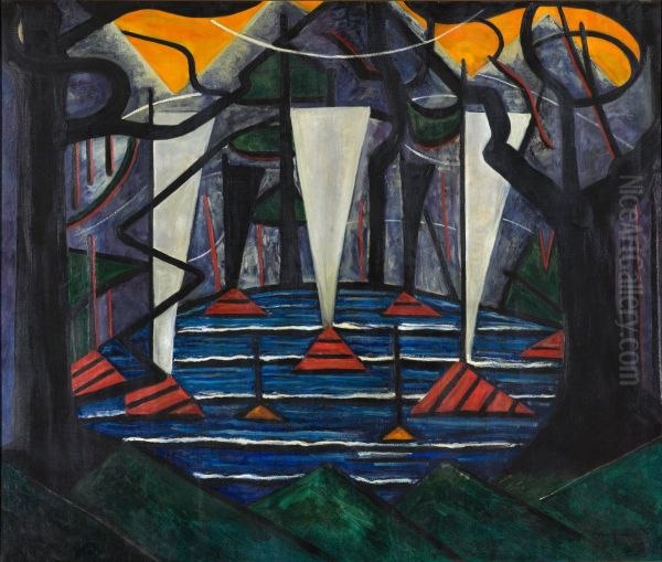 Composition no. 23 Oil Painting by Jacoba van Heemskerck
