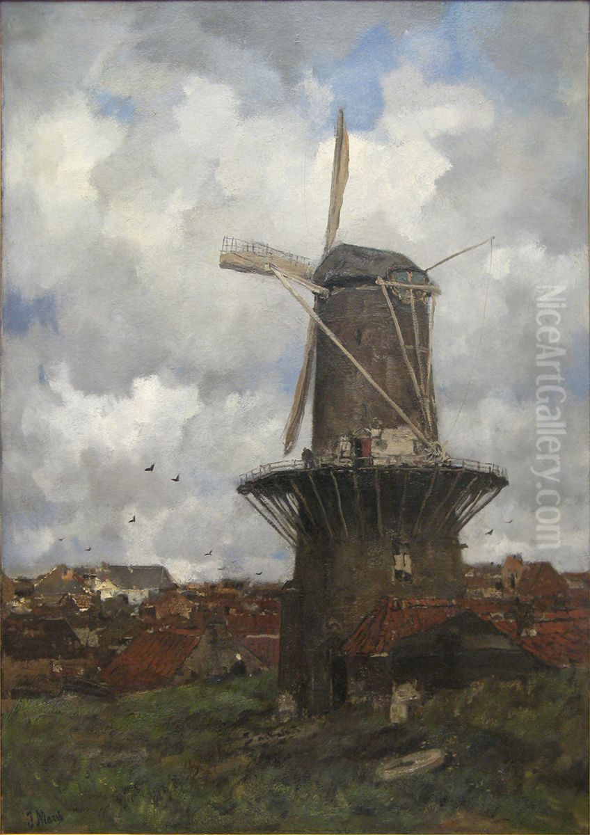 Stenen molen Oil Painting by Jacob Maris