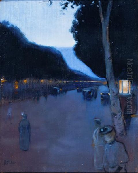 Boulevar de Paris Oil Painting by Ramon Pichot