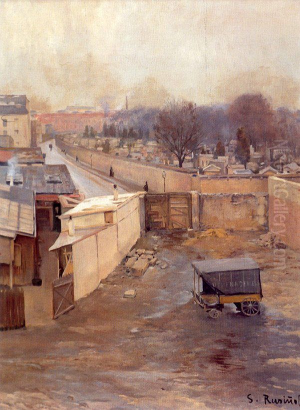 Cementiri de Montmatre Oil Painting by Santiago Rusinol i Prats