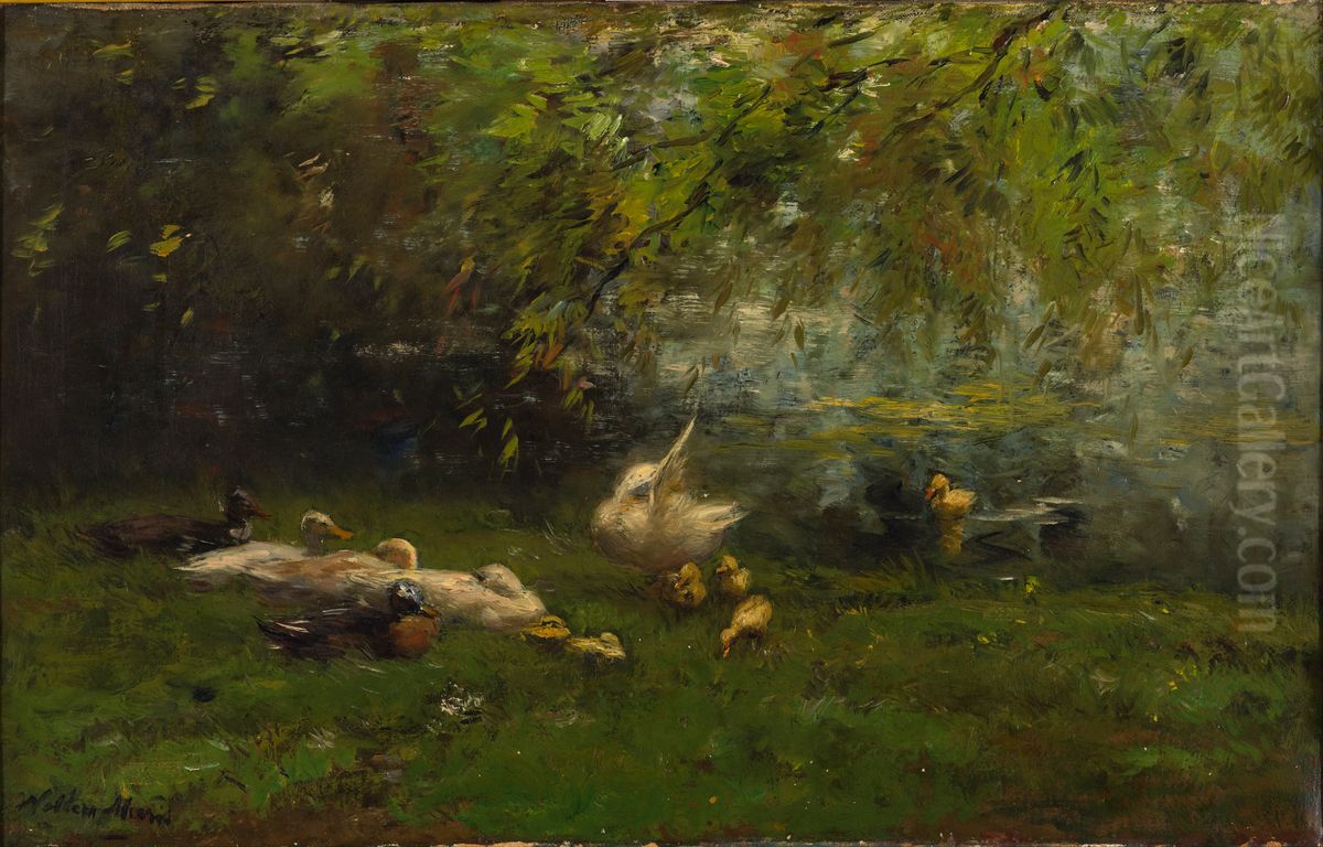 Duck heaven Oil Painting by Willem Maris